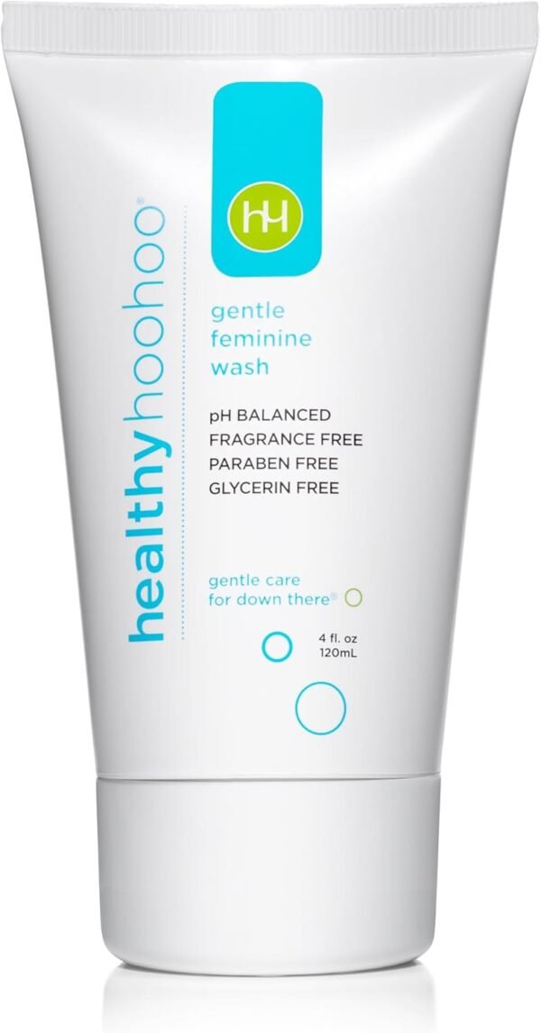Gentle Feminine Wash for Women, pH Balanced Vulva Wash for Sensitive Skin, Plant Based Natural Hygiene Wash, Fragrance Free Vaginal Soap, Paraben and Glycerin Free (4 fl oz)