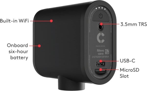 Logitech for Creators Mevo Start, Wireless Live Streaming Camera, 1080p HD Video Quality, Intelligent App Control, Stream via LTE or Wi-Fi - Black - Image 2