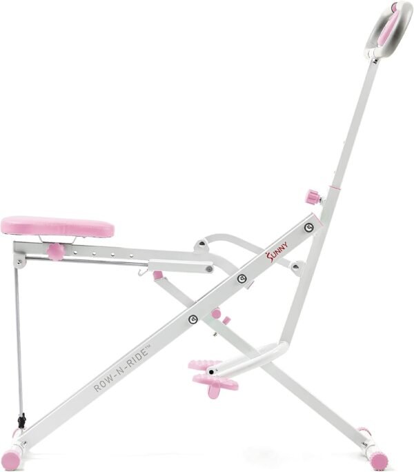 Sunny Health & Fitness Row-N-Ride Squat Assist Trainer, Foldable & Easy Setup Exercise Equipment w/Adjustable Resistance, Home Gym Training Machine for Arm, Glute & Leg Workout, Optional in Colors - Image 7