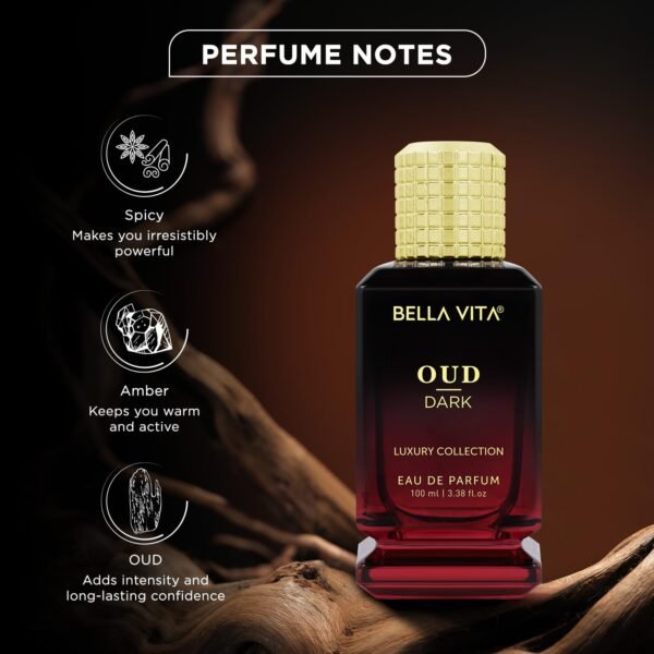 OUD DARK Eau De Parfum (3.48 fl. oz.) | Intense Arabian Perfume for women & men | Infused with Citrus, Grapefruit, Floral, Vetiver, Orris, Musky Oud | Fragrance Family: Spicy, Ambery, and Oud - Image 5