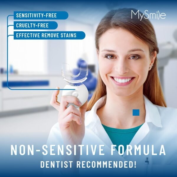 MySmile Teeth Whitening Light with Mouth Trays- 5LED Powerful Accelerator Light Integrated with Smart Timer and Long Lasting Batteries(Teeth Whitening Gel Not Included) - Image 2