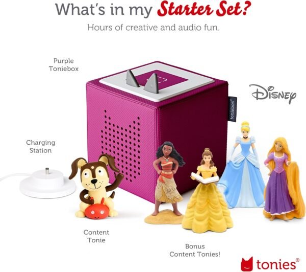 Toniebox Disney Princess Bundle | Screen-free Interactive Sound, Music, Story Player for Education, Play, and Bedtime, Kids Toddlers Boys Girls 3+, Purple - Image 6