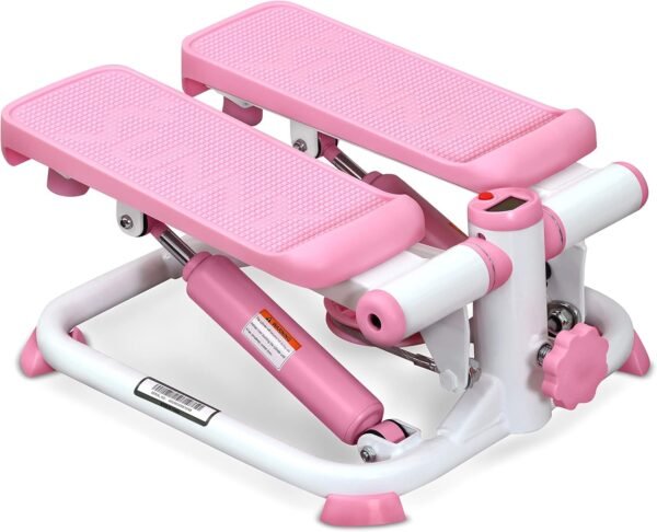 Sunny Health & Fitness Mini Steppers for Exercise at Home, Stair Step Workout Machine with Optional Resistance Bands, Full Body Cardio Equipment, Optional Free SunnyFit App Connection Smart Stepper - Image 3