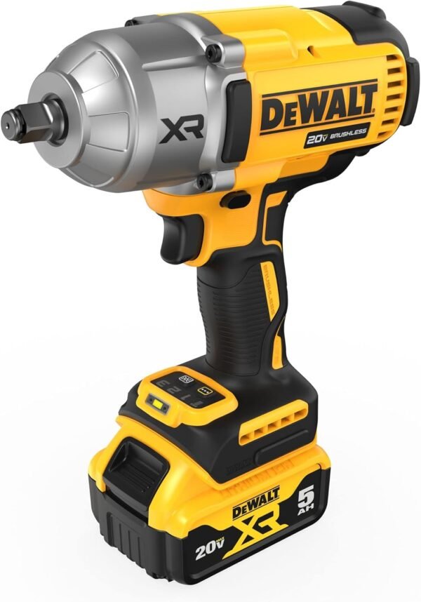 DEWALT 20V MAX Cordless Impact Wrench Kit, 20V MAX, 1/2" Hog Ring With 4-Mode Speed, Includes Battery, Charger and Kit Bag (DCF900P1) - Image 3