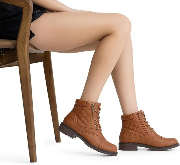 Vepose Women's Fashion Ankle Booties Combat Ankle Boots - Image 6
