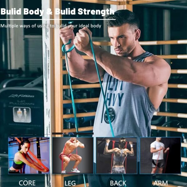 Resistance Bands, Pull Up Assist Bands - Workout Bands, Eexercise Bands, Long Resistance Bands Set for Working Out, Fitness, Training, Physical Therapy for Men Women - Image 3