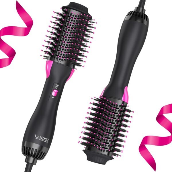 Hair Dryer Brush Blow Dryer Brush in One - One-Step Hot Air Brush with 60 mm Oval Barrel - 4 in 1 HairDryer Styler and Volumizer for Drying Straightening Curling Volumizing Hair