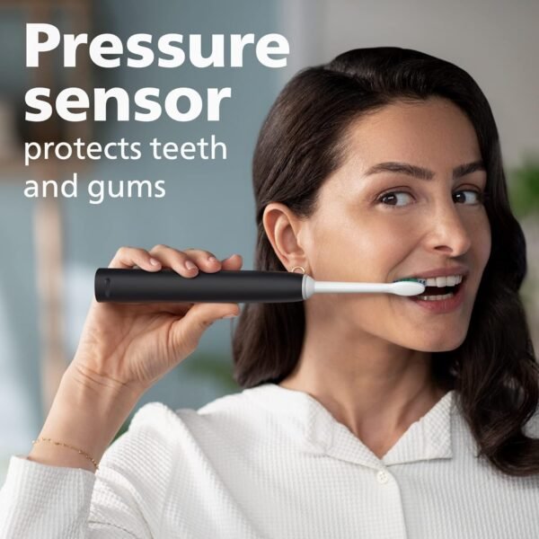 Philips Sonicare 4100 Power Toothbrush, Rechargeable Electric Toothbrush with Pressure Sensor, Black - Image 3