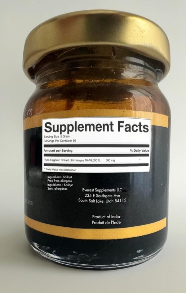 Shilajit Pure Himalayan Organic Shilajit Resin - Shilajit for Men - Gold Grade 500 mg Maximum Potency - 85 Trace Minerals & Fulvic and Humic Acid for Energy Immune Support, 30 Grams - Image 4