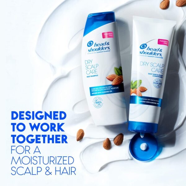 Head & Shoulders Anti-Dandruff Shampoo Set, Daily-Use Dry Scalp Care with Almond Oil, Paraben Free Treatment for Men and Women, 32.1 Fl Oz, Twin Pack - Image 7