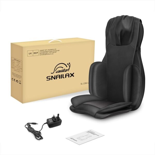 Snailax Neck and Back Massager with Heat, Full Body Massage Chair Pad with Compression, Shiatsu Kneading Seat Portable, Seat Massager - Image 4