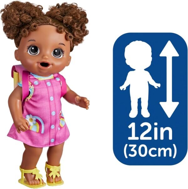 Baby Alive Time for School Baby Doll Set, 12 Inch, Back to School Toys for Girls & Boys, Black Hair, Preschool Gifts for Kids, Ages 3+ (Amazon Exclusive) - Image 3