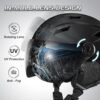 Odoland Ski Helmet with Ski Goggles, Light Weight Snowboard Helmet and 2-in-1 Visor Detachable Goggles Set, Snow Sport Helmets for Men Women - Image 3