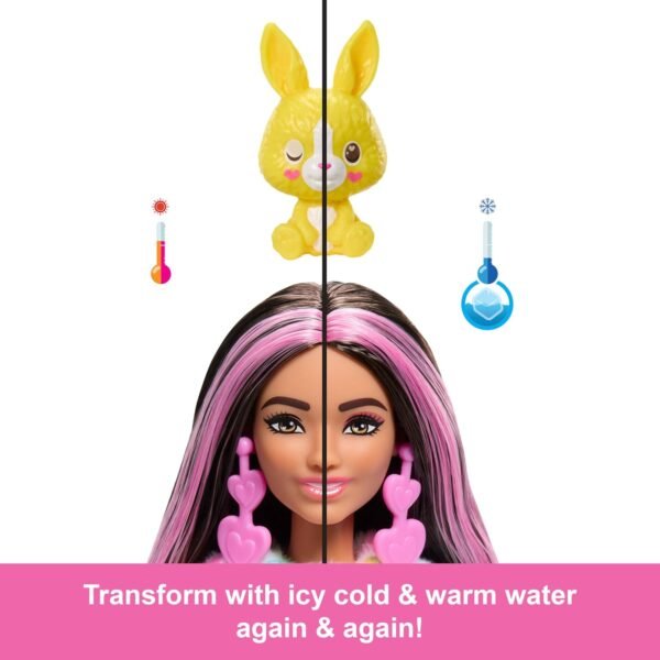 Barbie Cutie Reveal Doll & Accessories, Color Dream Series, Tie-Dyed Bunny Costume & 10 Surprises Including Color Change - Image 3