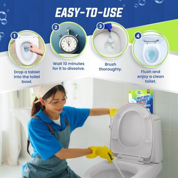 True Fresh Toilet Bowl Cleaner Tablets 26 Pack – Deep Cleaning & Odor Eliminator – Septic Safe, Stain Remover for Long-Lasting Freshness and Shine - Fresh Ocean Scent - Image 4