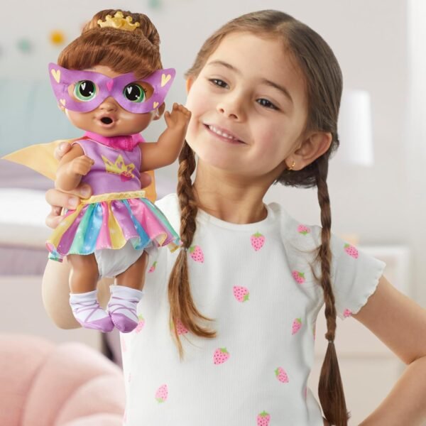 Baby Alive Super BFF Sophia Sparkle Brown Hair Dress Up Baby Doll Playset, 11 Inches, Toys for 3 Year Old Girls & Boys & Up (Amazon Exclusive) - Image 7
