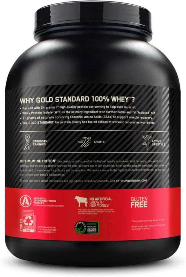 Optimum Nutrition Gold Standard 100% Whey Protein Powder, French Vanilla Crème, 5 Pound (Packaging May Vary) - Image 3
