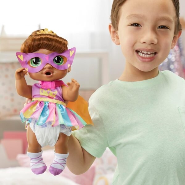 Baby Alive Super BFF Sophia Sparkle Brown Hair Dress Up Baby Doll Playset, 11 Inches, Toys for 3 Year Old Girls & Boys & Up (Amazon Exclusive) - Image 3