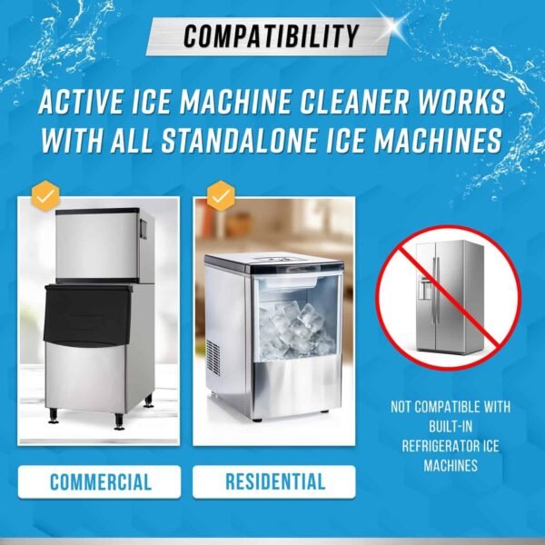 ACTIVE Ice Machine Cleaner Maker Descaler - 24 Clean Tablets Compatible with Frigidaire, Opal, GE Profile, Kitchenaid, Nickel Safe Scale Remover for Countertop, Nugget Ice Makers - Bulk 1 Year Supply - Image 5