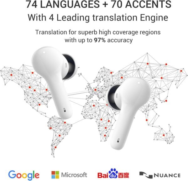 M6 Translator Earbuds Language Translator Device Updated Chip 144 Languages and Acccents 0.5s Rapid Translation Music Calling and Translation (No Offline Package) - Image 6