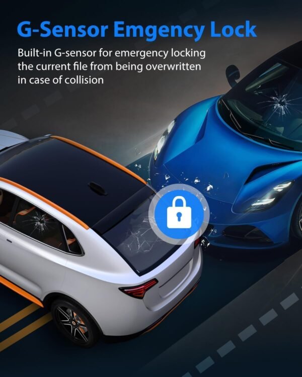 Dash Cam, 3 Channel Dash Cam, 1080P Dash Cam Front and Inside, Triple Dash Cam, Dash Camera with 32GB Card, HDR, G-Sensor, 24Hr Parking, Front Rear Dash Cam Loop Recording - Image 4