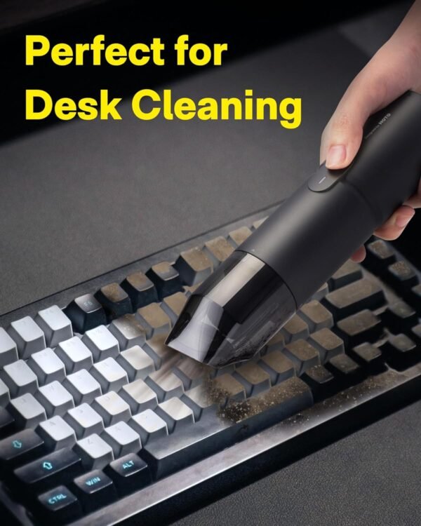 HOTO Handheld Vacuum Cleaner Cordless, Desk Vacuum Cleaner Compressed Electric Air Duster 15000Pa Suction, 4-in-1 Portable Vortex Vacuum Dust Buster Air Blower for Computer, Keyboard - Image 8
