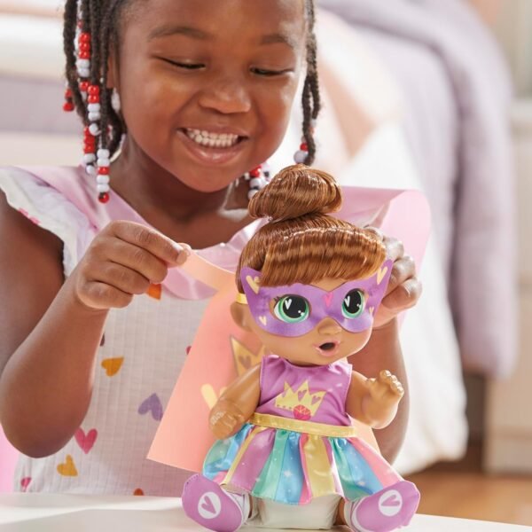 Baby Alive Super BFF Sophia Sparkle Brown Hair Dress Up Baby Doll Playset, 11 Inches, Toys for 3 Year Old Girls & Boys & Up (Amazon Exclusive) - Image 4