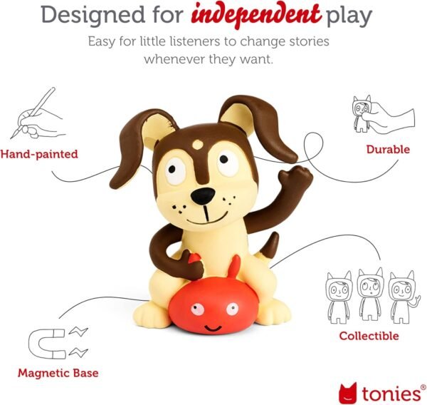 Toniebox Audio Player Starter Set with Elsa, Anna, Olaf, and Playtime Puppy - Listen, Learn, and Play with One Huggable Little Box for 3+years- Pink - Image 6