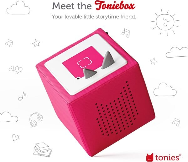 Toniebox Audio Player Starter Set with Elsa, Anna, Olaf, and Playtime Puppy - Listen, Learn, and Play with One Huggable Little Box for 3+years- Pink - Image 5