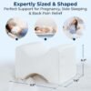 5 STARS UNITED Knee Pillow for Side Sleepers - Memory Foam Leg Pillow for Side Sleeping - Between Legs Pillow for Hip and Lower Back Pain - Sciatica Pain Relief - Image 5
