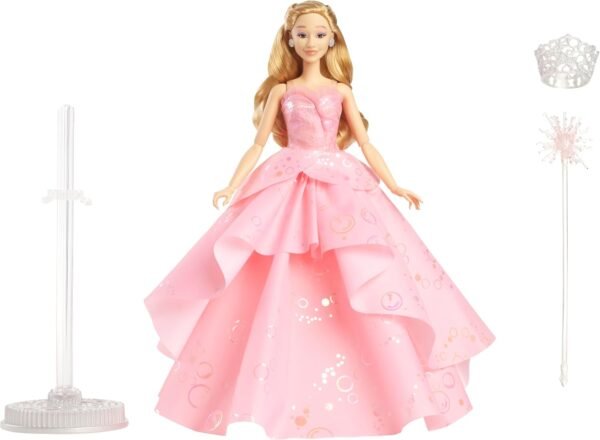Mattel Universal Wicked Deluxe Glinda Fashion Doll & Accessories Including Crown & Scepter, Movie-Inspired Look with Posability - Image 3