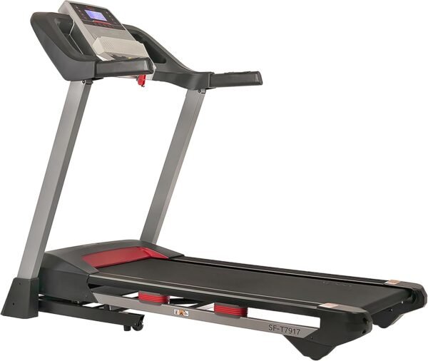 Sunny Health & Fitness Compact & Foldable Treadmill, Non-Slip Surface, Optional Dual Mode Walking/Running, Non-Electric Fixed Incline, Digital Monitor, Smart Bluetooth Connection with SunnyFit App - Image 3