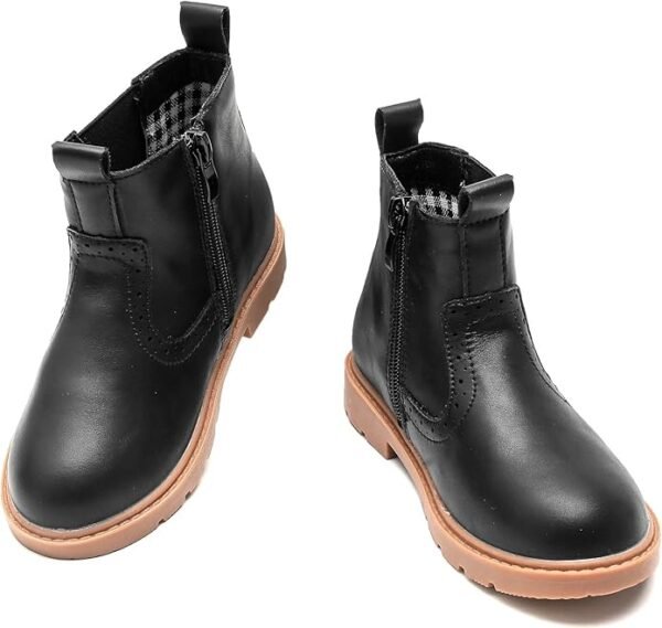 DADAWEN Boys Girls Waterproof Outdoor Side Zipper Comfort Chelsea Ankle Boots Combat Ankle Booties (Toddlers/Little Kids/Big Kids) - Image 6