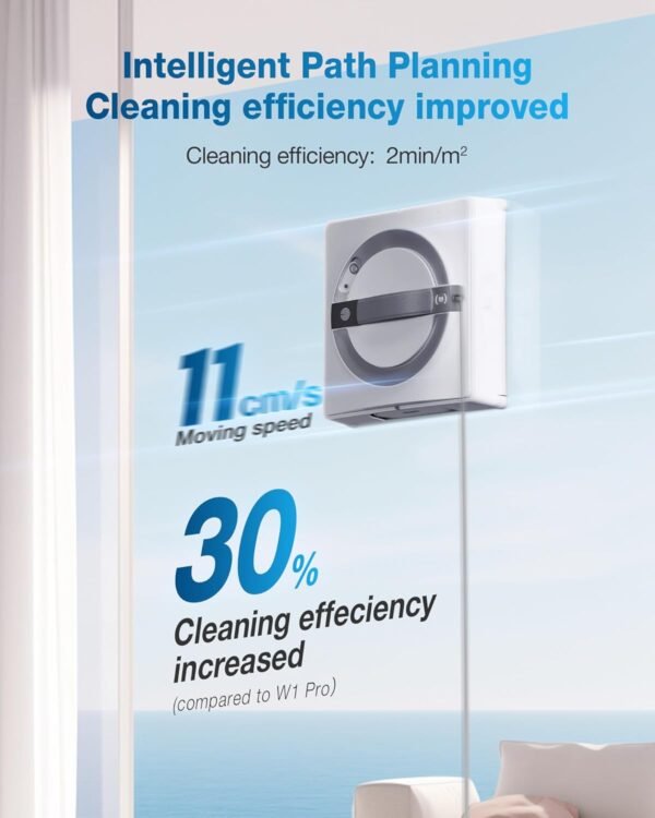ECOVACS Winbot W2 Omni Portable Window Cleaning Robot, Intelligent Cleaning with Three-Nozzle Wide-Angle Spray Technology, Win SLAM 4.0 Path Planning, Deep Edge Cleaning, 5500Pa Suction Power - Image 5