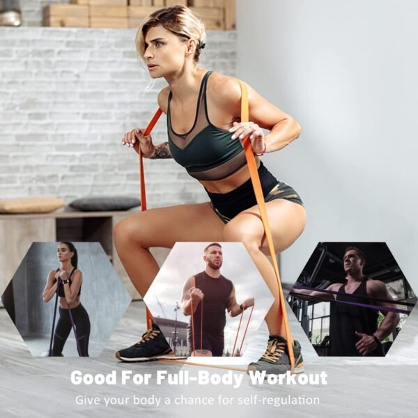 Resistance Bands, Pull Up Assist Bands - Workout Bands, Eexercise Bands, Long Resistance Bands Set for Working Out, Fitness, Training, Physical Therapy for Men Women - Image 5