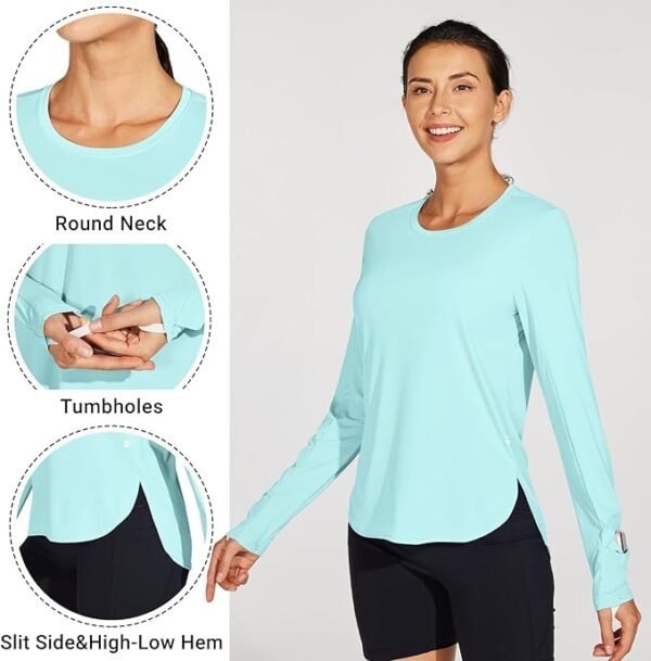 Willit Women's Sun Shirts UPF 50+ SPF Long Sleeve Hiking Lightweight Quick Dry UV Protection Outdoor - Image 2