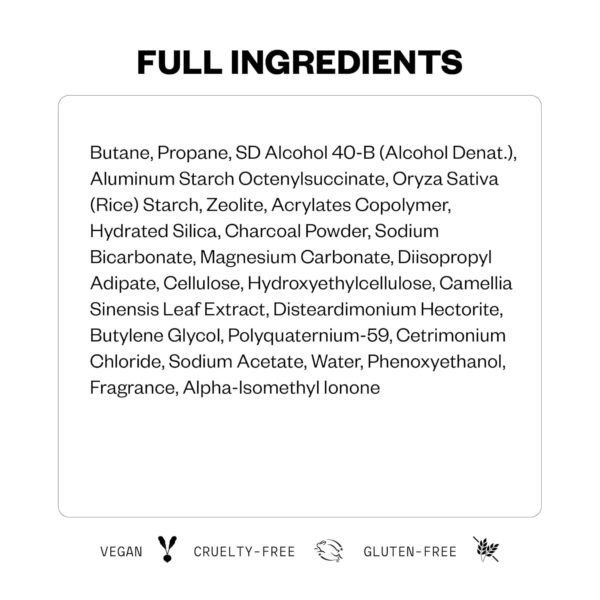 IGK FIRST CLASS Charcoal Detox Dry Shampoo | Volume + Soothes Scalp + Balance Oil | Vegan + Cruelty Free | - Image 2