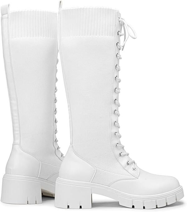 Jeossy Women's 9603 | Knee High Boots | Platform Chunky Heel Boots for Women