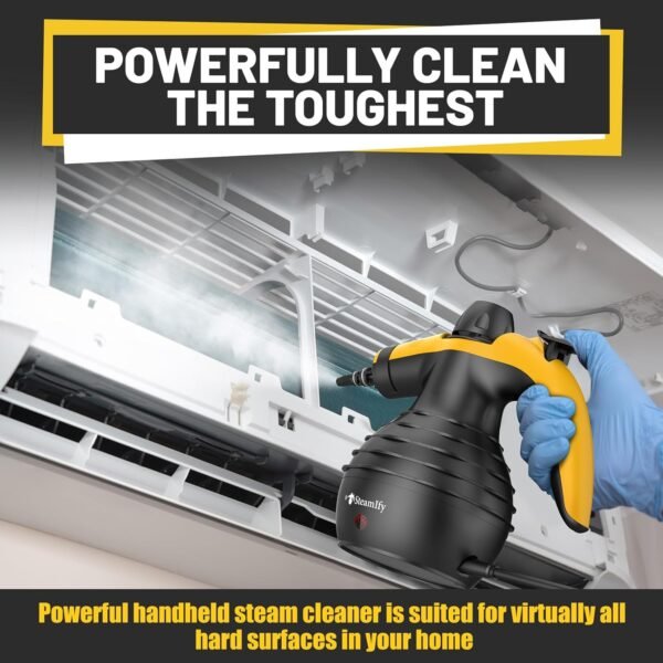 Pressurized Handheld Steam Cleaner with 10pcs Accessories & Safety Lock, Multi-Purpose & Powerful Home Use Steamer for Cleaning, Car, Bathroom, Shower, Upholstery, Grout, Window, Grime,Grease - Image 7