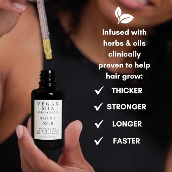 USDA Organic Rosemary Hair Growth Treatment with Castor, Jojoba & Rosemary Oils - Scalp Nourishment for Healthier, Thicker & Shiny Hair, 1 fl oz - Image 8