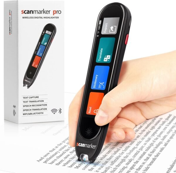 Scanmarker Pro Reading Pen & Translation Pen | Assistive Reading Pen for Dyslexia, Translator Pen for Language Learners | Language Translator Device for 100+ Languages