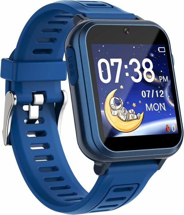 Kids Smart Game Watch with 24 Games HD Touch Screen Video Camera Music Player Pedometer Flashlight Alarm Clock 12/24 hr, Gifts for 5-12 Year Olds Boys - Image 5