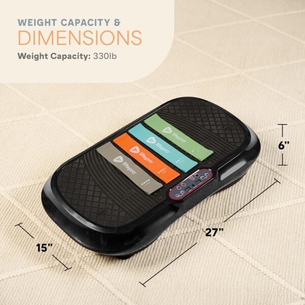 LifePro Vibration Plate Exercise Machine - Whole Body Workout Vibration Fitness Platform w/ Loop Bands - Home Training Equipment - Image 5