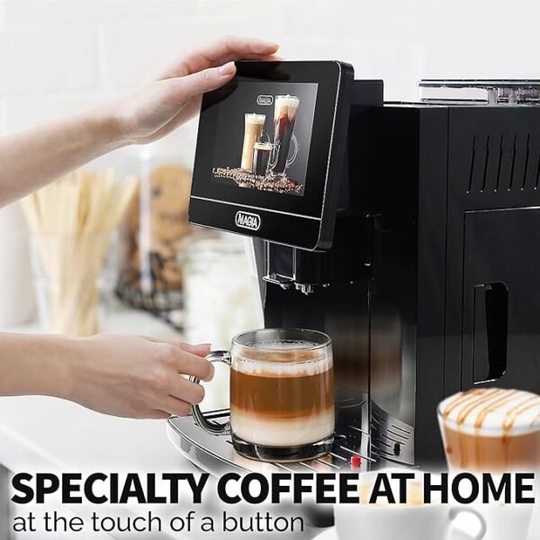 Zulay Magia Fully Automatic Espresso Machine With Grinder - 19 Customizable Coffee Options - Includes Deluxe Espresso Cups - Auto-Cleaning For Easy Maintenance - Milk-Foam System - OG Black - Image 8