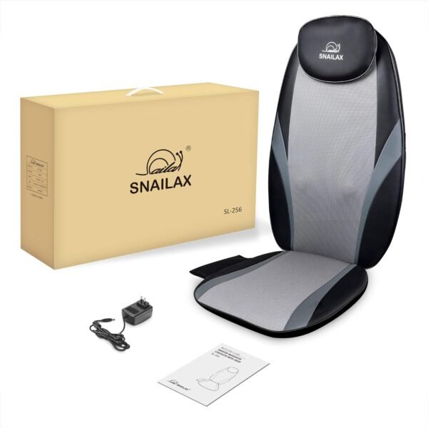 Snailax Shiatsu Massage Cushion with Heat Massage Chair Pad Kneading Back Massager for Home Office Seat use - Image 4