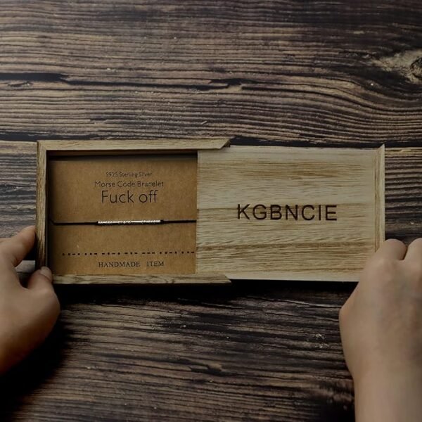 KGBNCIE Inspirational Gifts for Women, Morse Code Funny Gifts Bracelets for Women, Morse Code Bracelets Friend Gifts - Image 3