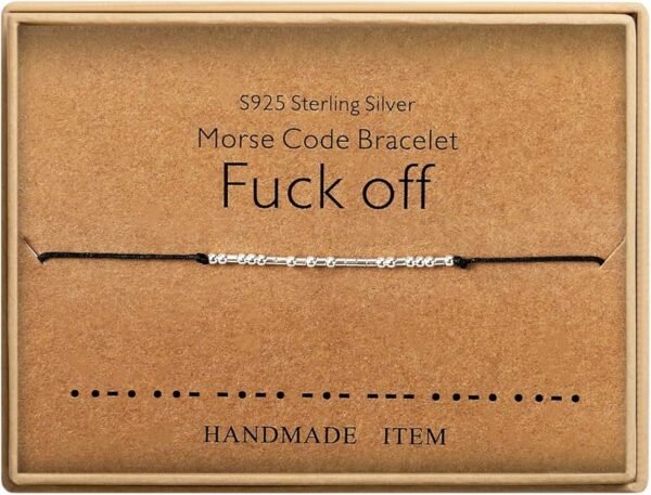 KGBNCIE Inspirational Gifts for Women, Morse Code Funny Gifts Bracelets for Women, Morse Code Bracelets Friend Gifts