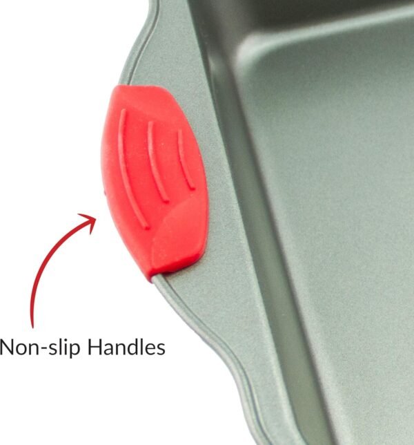 Boxiki Kitchen Non-Stick Steel 8x8 Square Baking Pan Durable, Convenient, and Premium Quality Non-Stick Baking Mold Bakeware. - Image 3