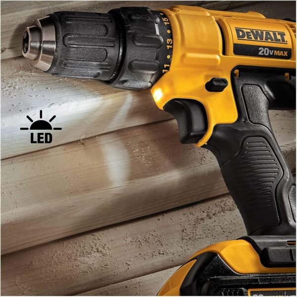 DEWALT 20V MAX Cordless Drill and Impact Driver, Power Tool Combo Kit with 2 Batteries and Charger (DCK240C2) - Image 7