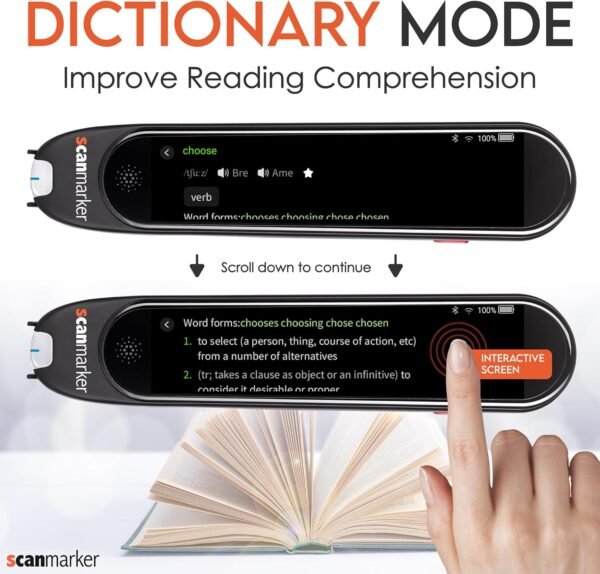 Scanmarker Pro Reading Pen & Translation Pen | Assistive Reading Pen for Dyslexia, Translator Pen for Language Learners | Language Translator Device for 100+ Languages - Image 4